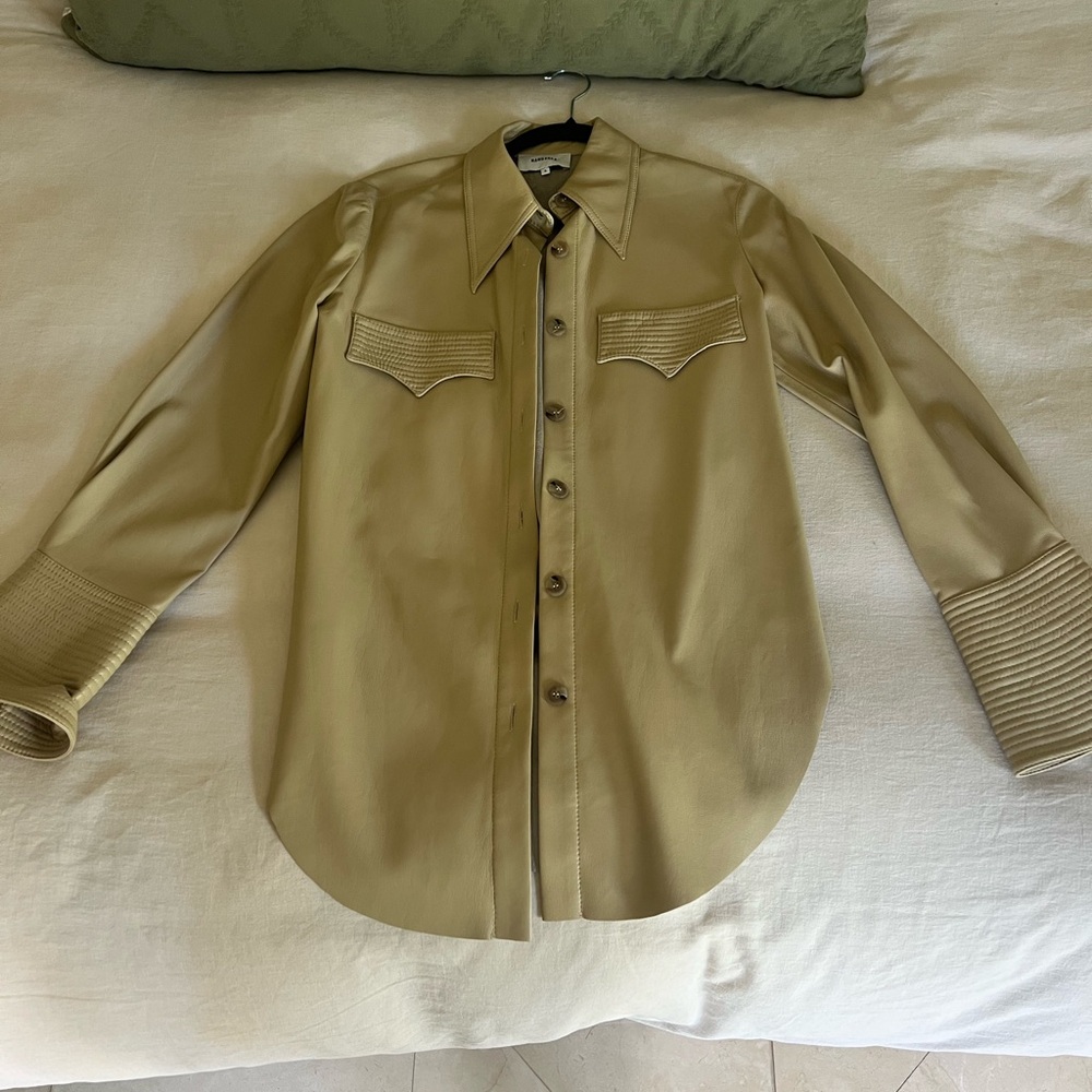 Nanushka Cream Leather Jacket